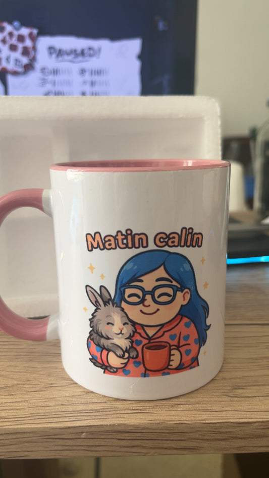 🩷 Tasse Matin calin avec Maïen – Modèle Rose