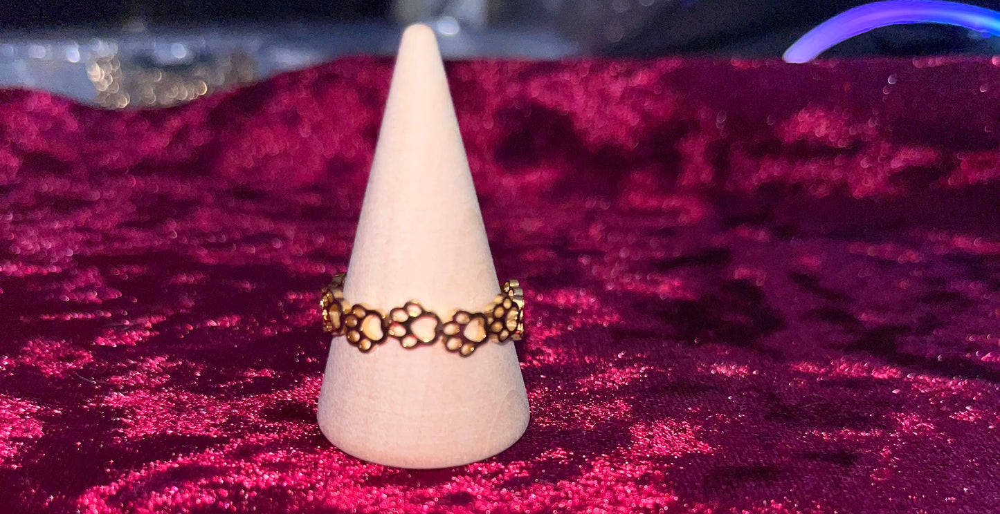 Bague patounette doré