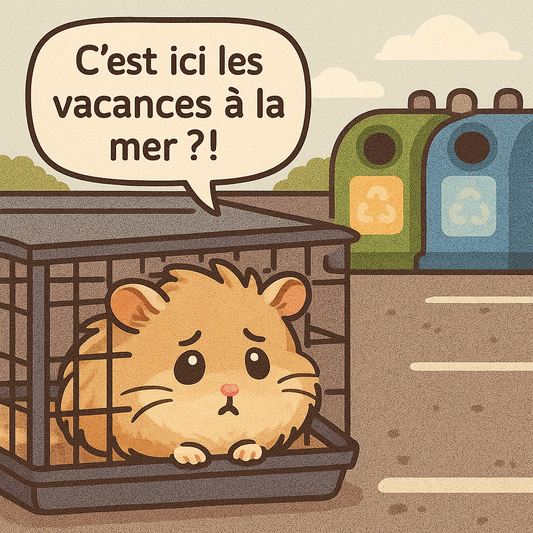 🐹 Sticker "C’est ici les vacances à la mer ?!" – Bidou