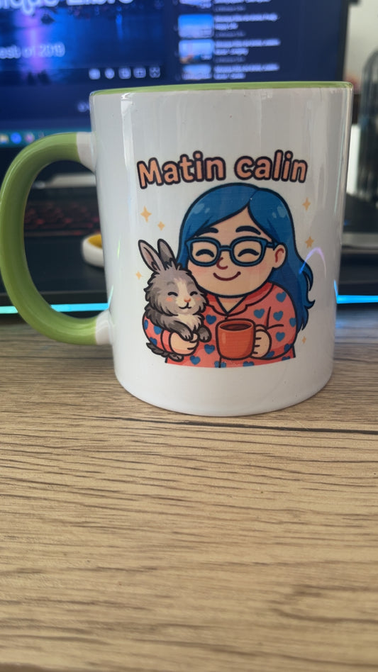 💚 Tasse Matin calin avec Maïen – Modèle Vert
