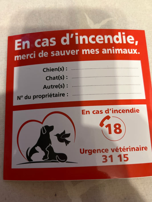 Sticker protection incendie
