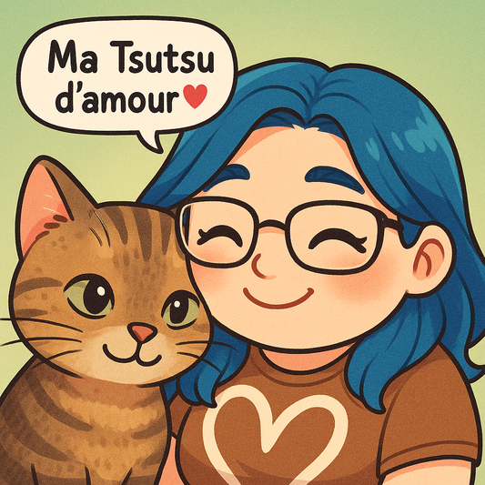Sticker “Ma Tsutsu d’amour” – Mathilde & Tsuya, câlin complice