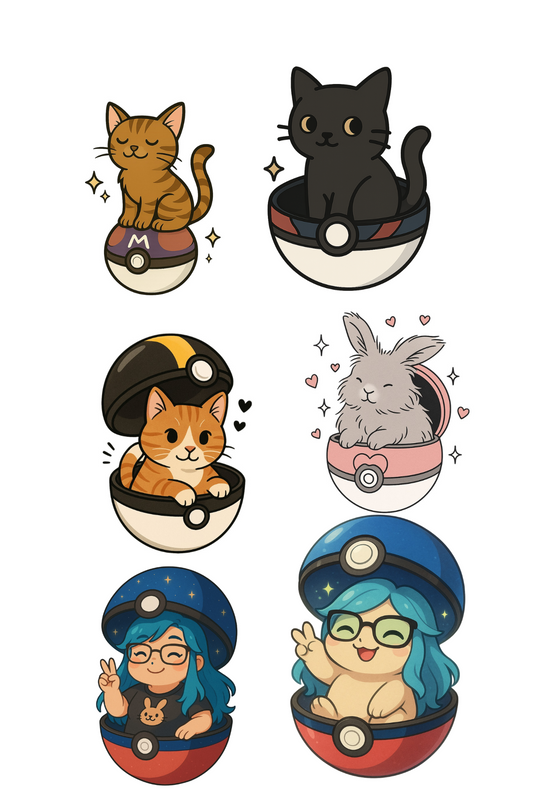Lot de 7 stickers