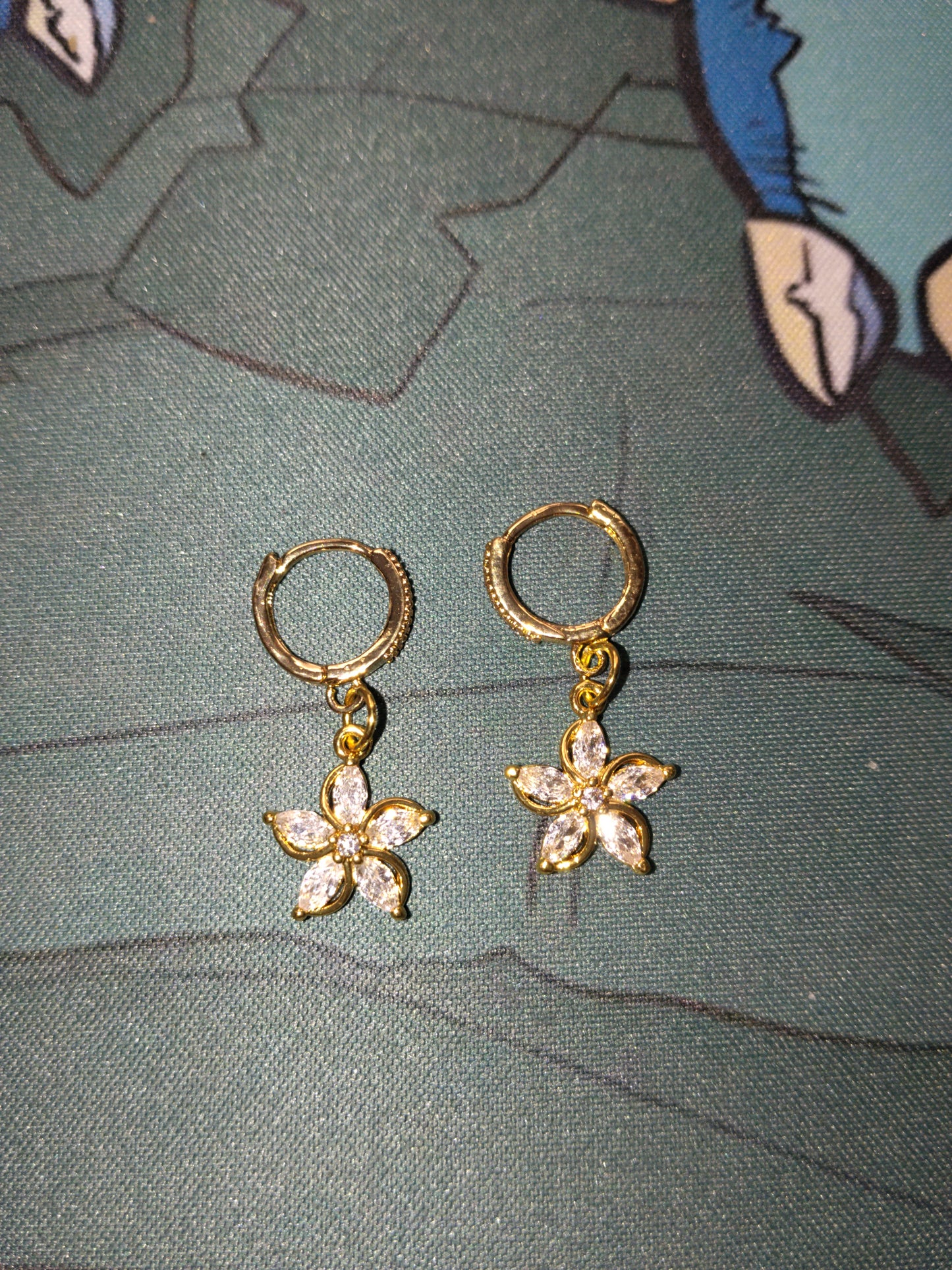 Boucle d'oreille fleur fermée