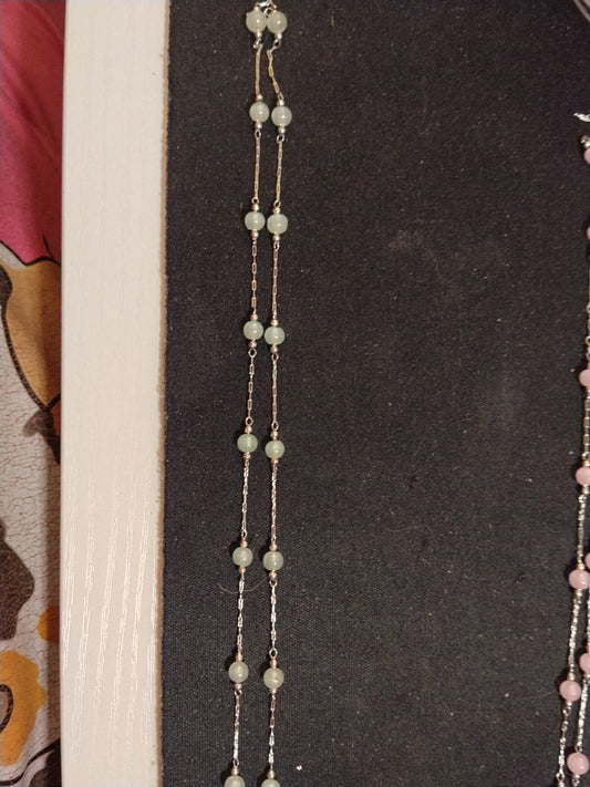 Chaine à perles verte