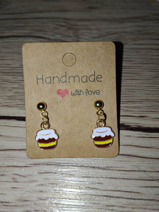 Boucle d'oreille pot de miel