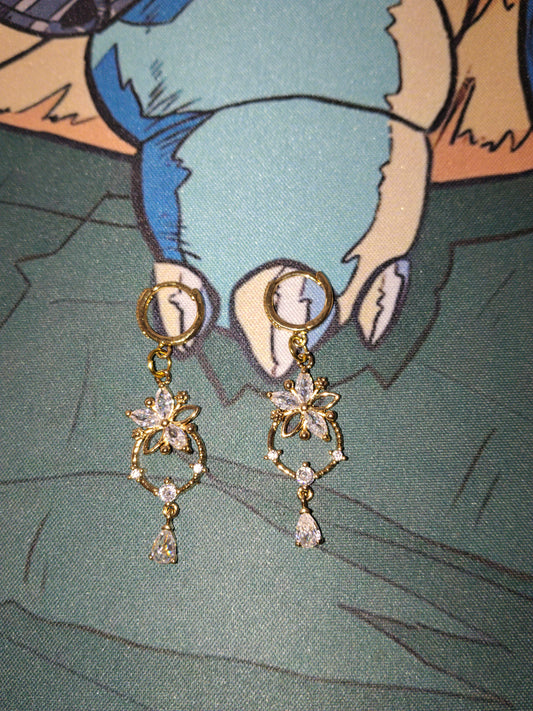 Boucle d'oreille goutte pendante